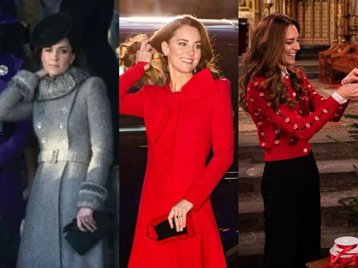 Relembre três looks de Natal usados por Kate Middleton | Moda