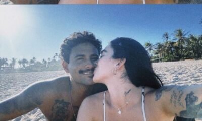 Giovanna Lima e Lucas Pizane aproveitam dia de praia | Celebridades