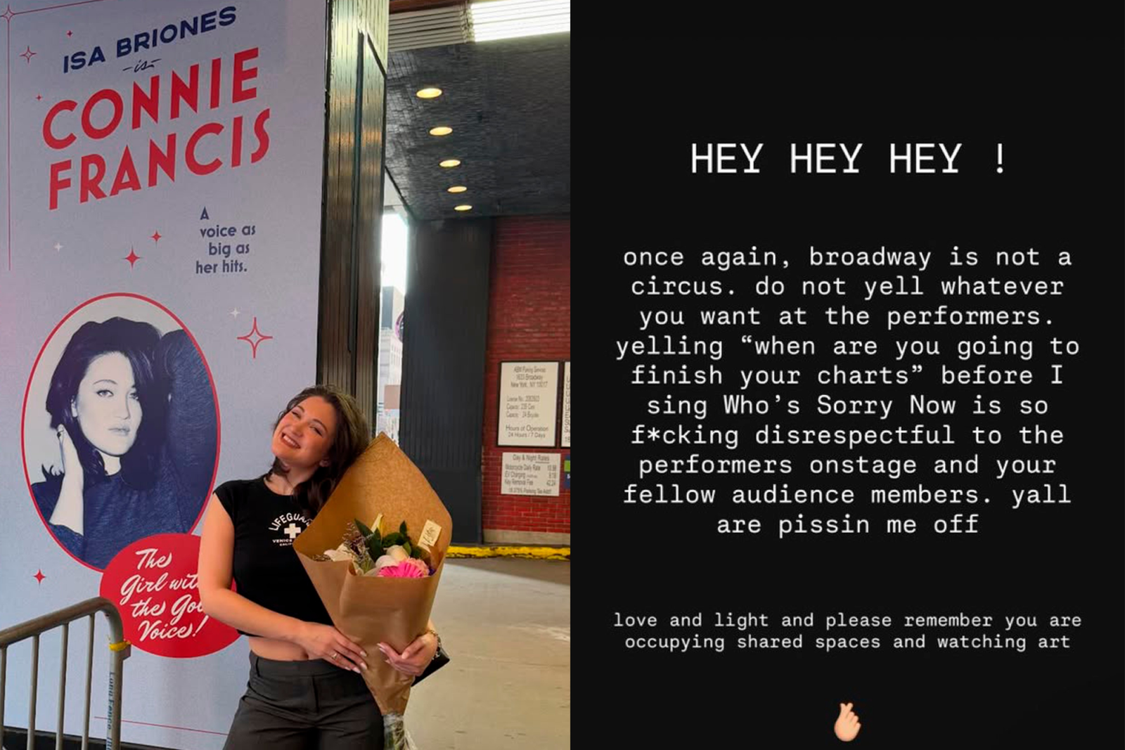 Isa Briones, de ‘The Pitt’, Repreende Fãs por Comportamento em Musical da Broadway