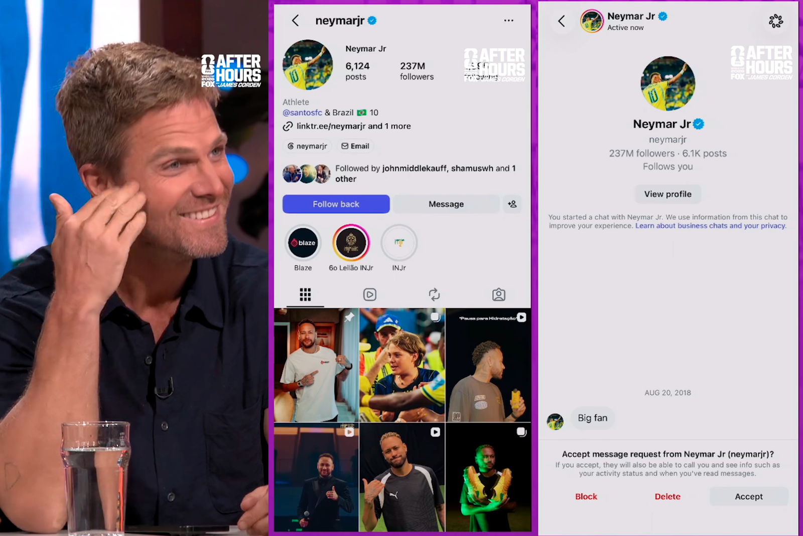 Reencontro Inusitado: Neymar Responde Ator de ‘Arrow’ Após Anos de Silêncio Digital Reencontro Inusitado: Neymar Responde Ator de ‘Arrow’ Após Anos de Silêncio Digital